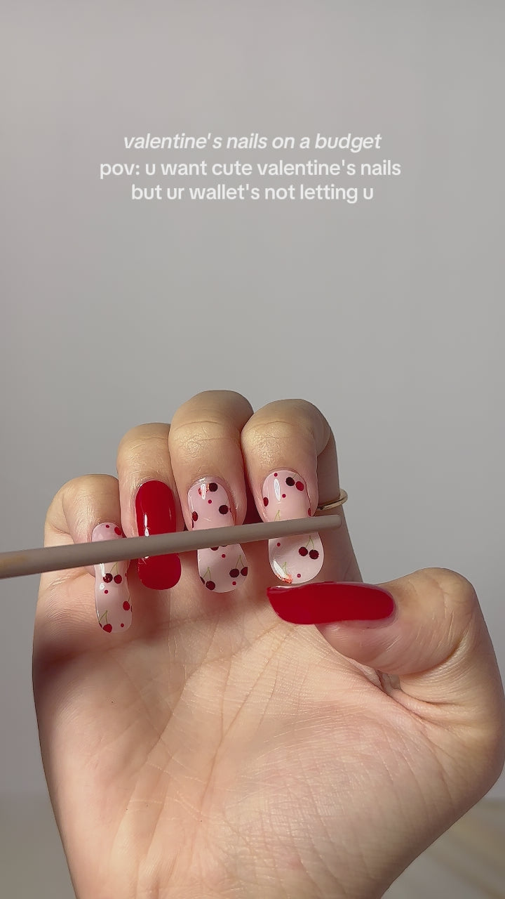 Petite Cherry Gel Nail Sticker Set