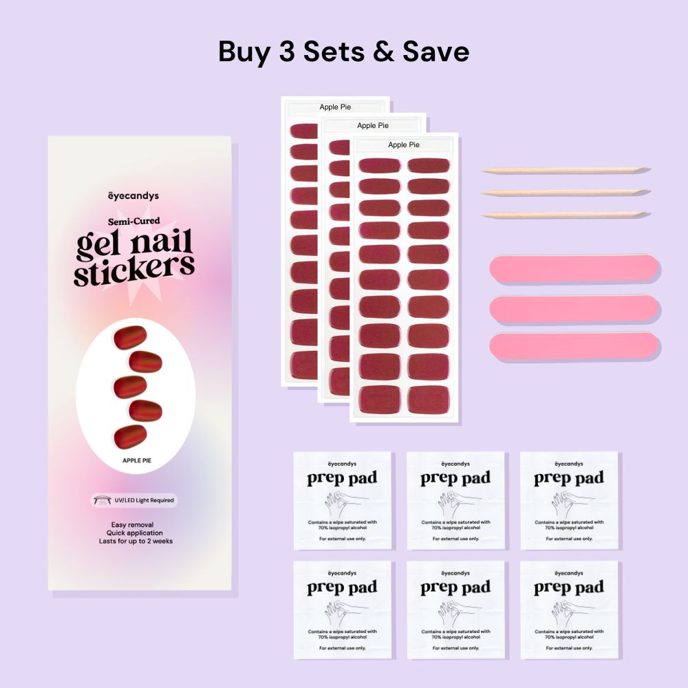 Apple Pie Gel Nail Sticker Set