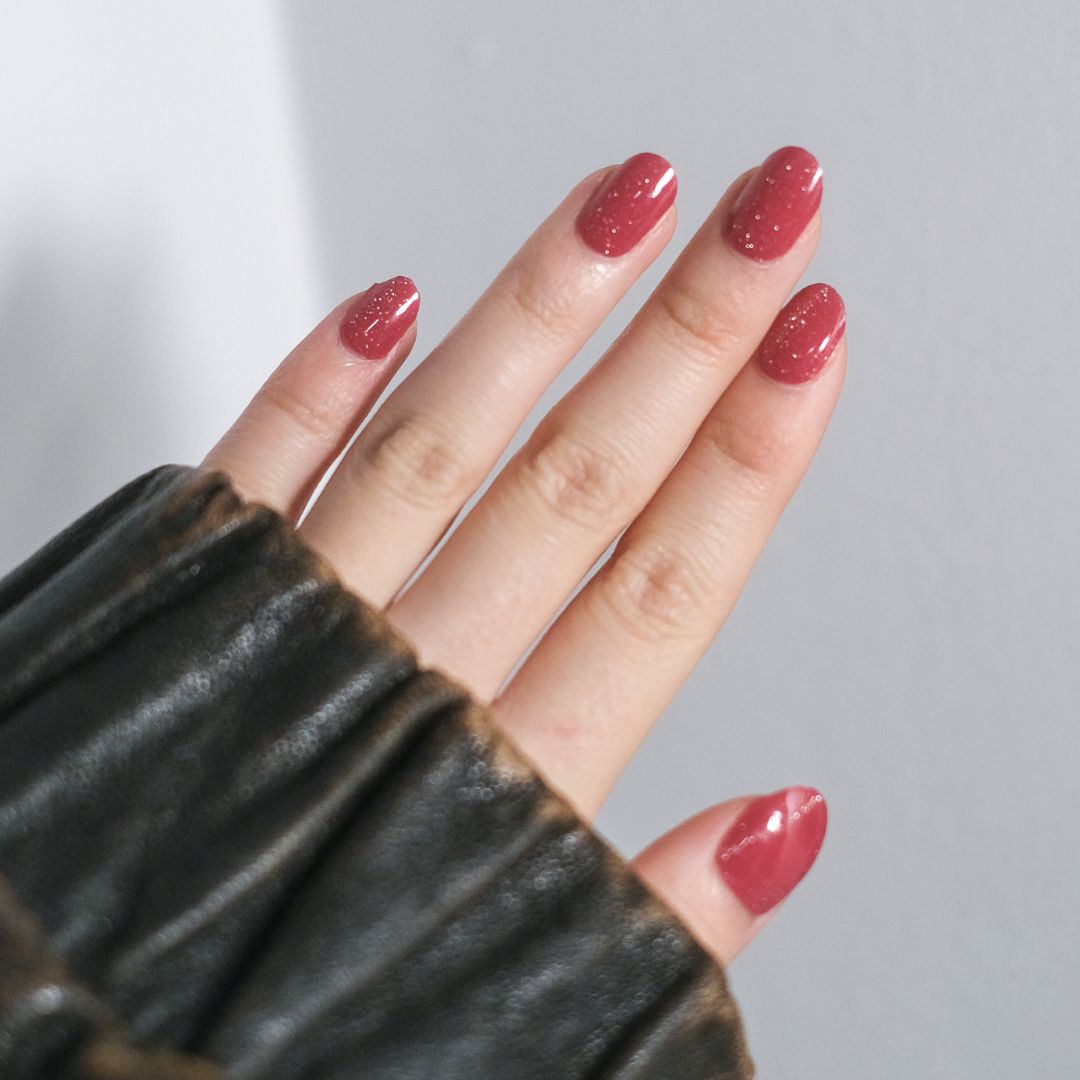 Candy Cane Cat Eye Gel Nail Sticker Set