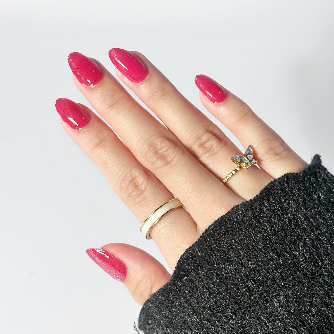 Candy Cane Cat Eye Gel Nail Sticker Set