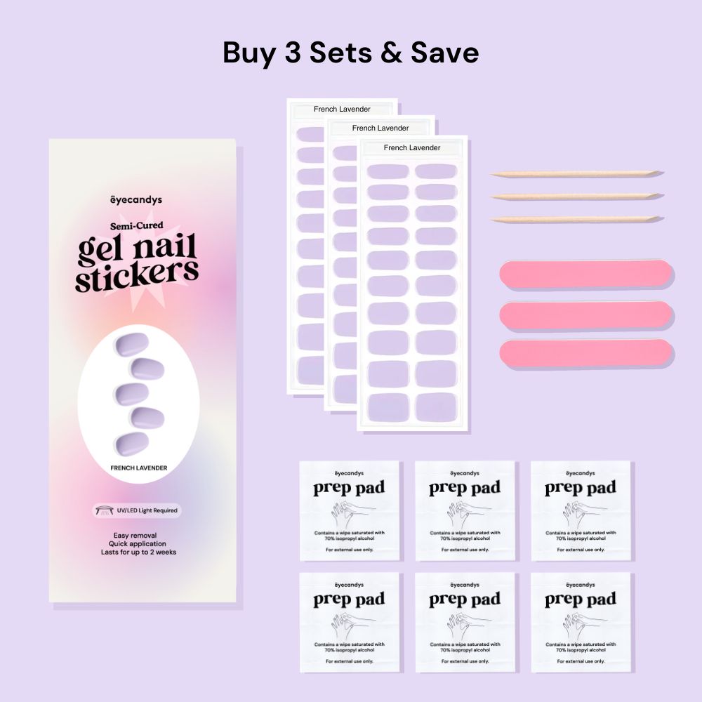 French Lavender Nail Sticker Set