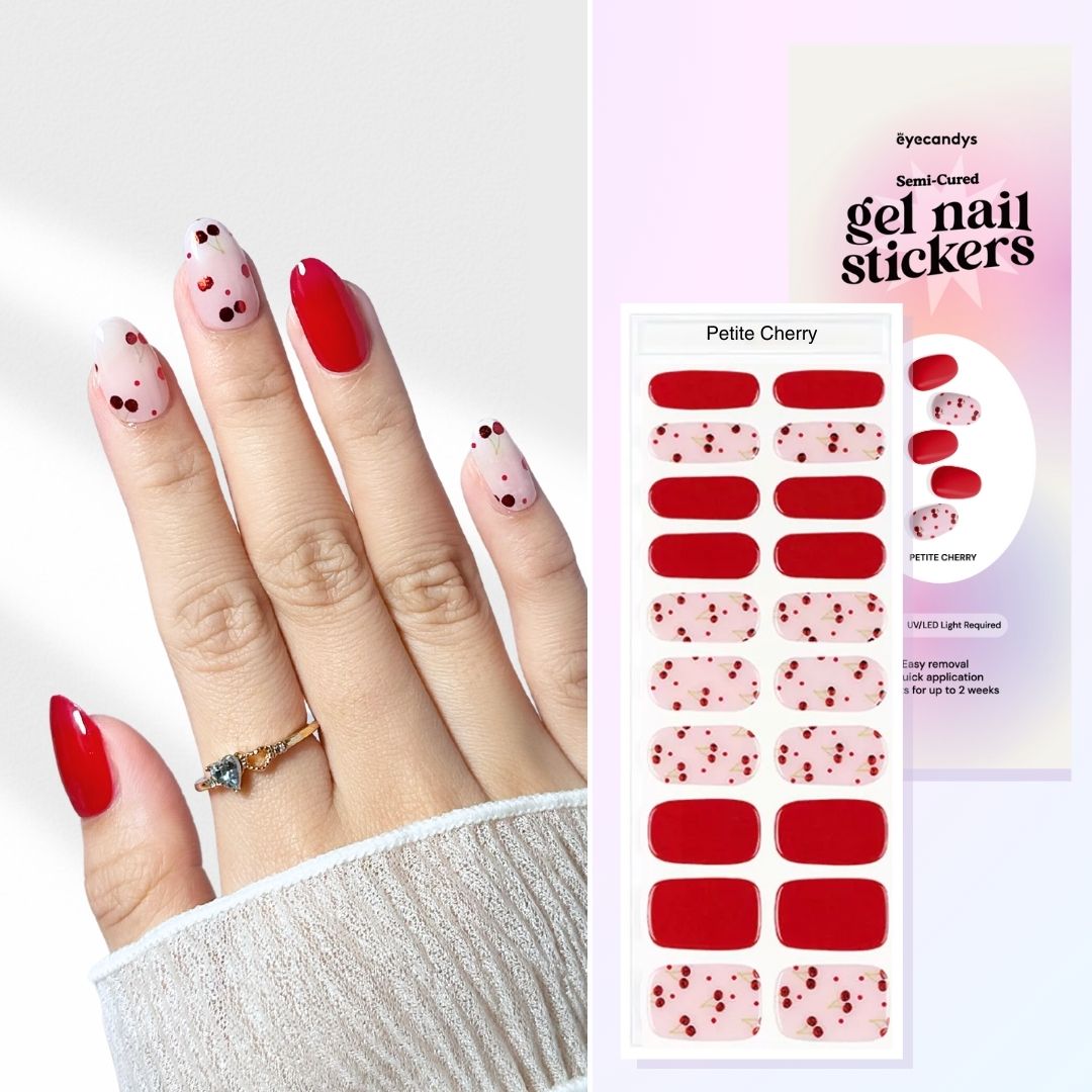 Petite Cherry Gel Nail Sticker Set