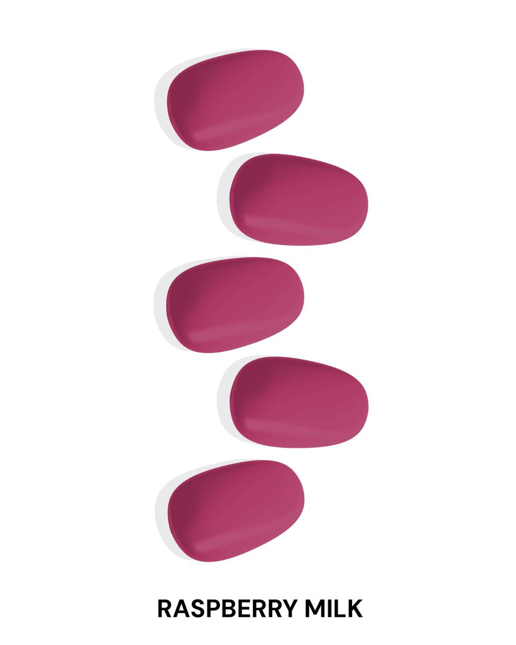 Raspberry Milk Gel Nail Sticker Set