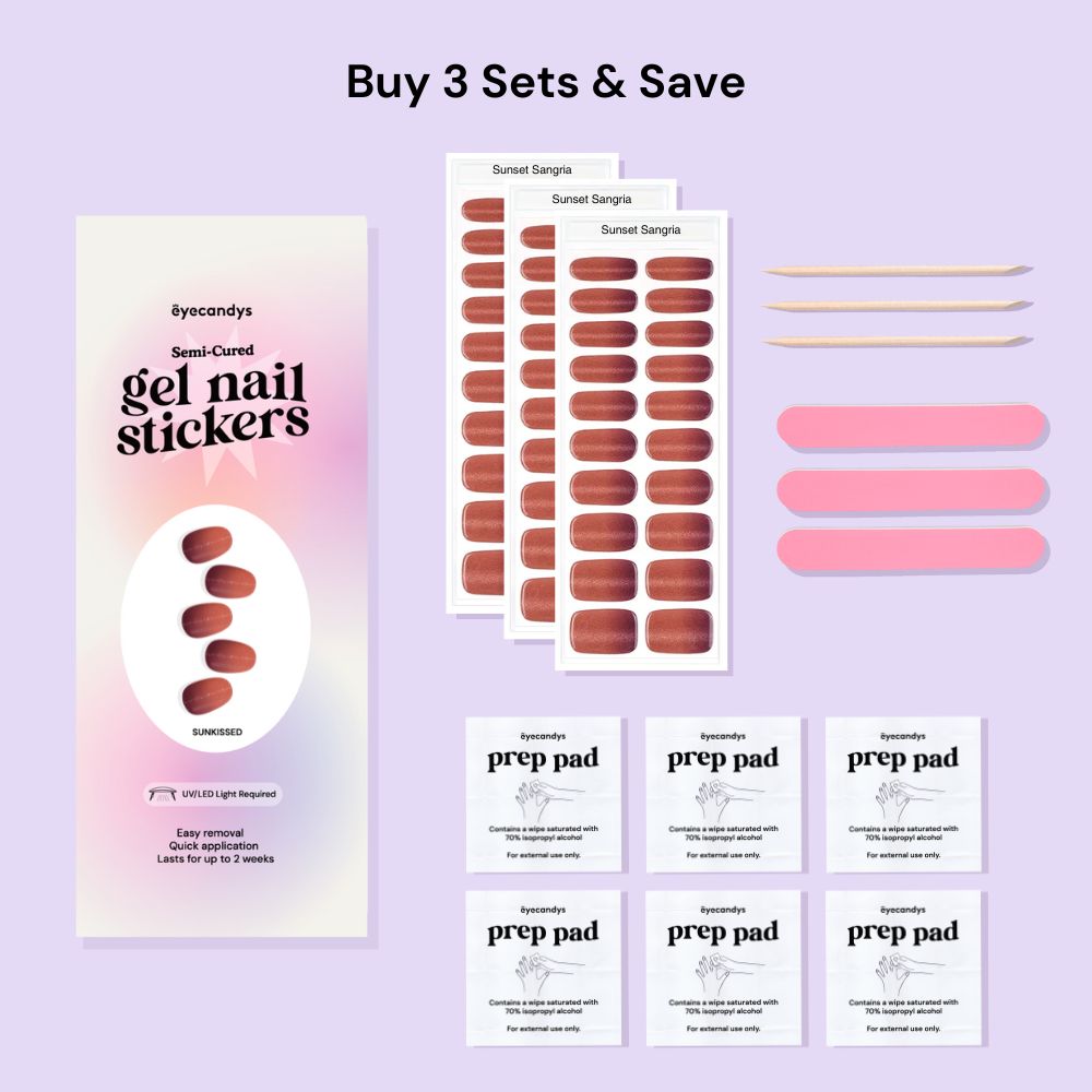 Sunset Sangria Gel Nail Sticker Set