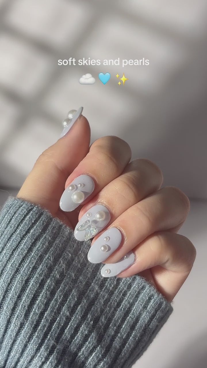 Blueberry Milk Gel Nail Sticker Set