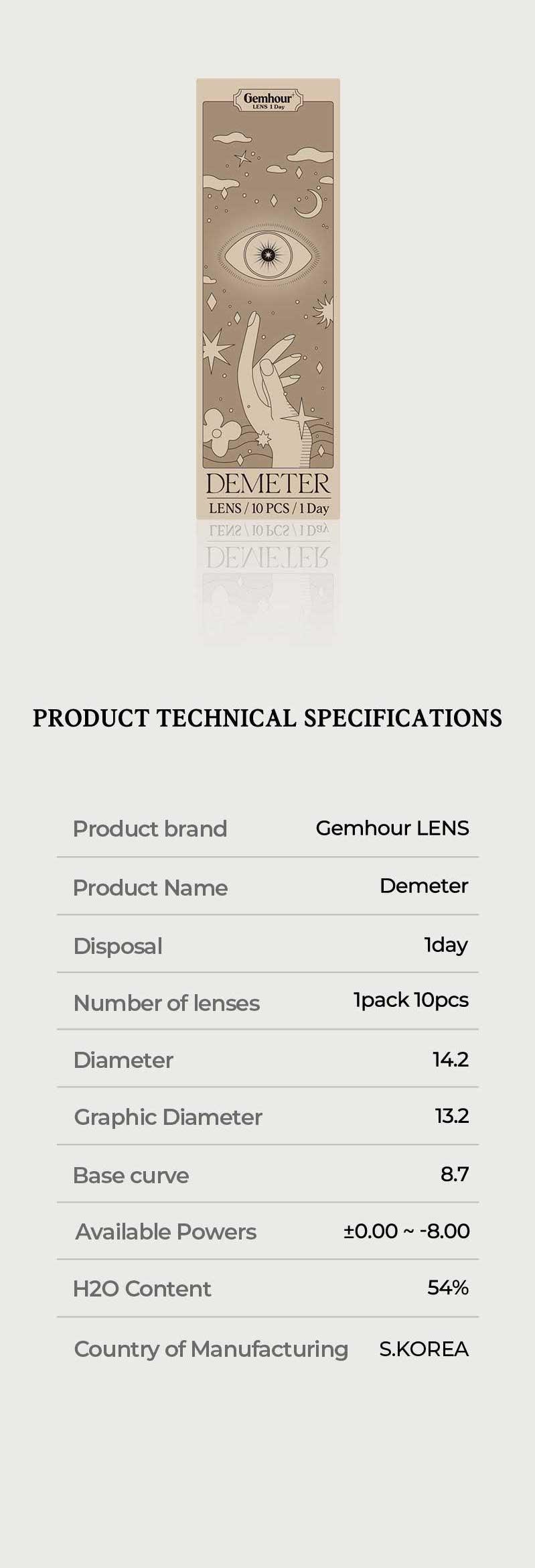 Demeter 1-Day Ash Brown (10pk)