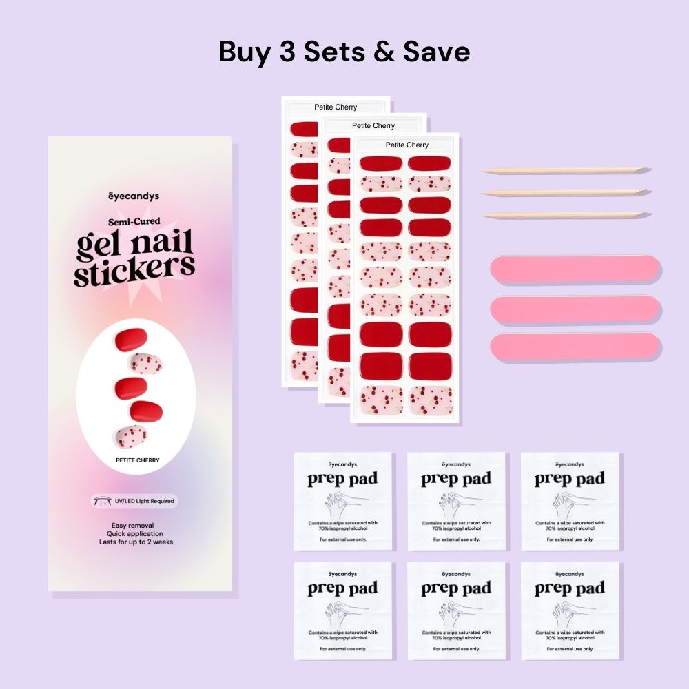 Petite Cherry Gel Nail Sticker Set
